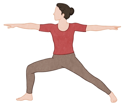 Perfecting your yoga poses - Warrior 2/ Virabhadrasana 2 - Aham Yoga Blog